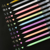 Color syringes Pens High Light 0 5mm Cards DIY Water Pink Candy Color Handbill Cards Album Black Paper can be written