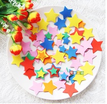 Color Pentagram Sponge Paper Small Patch With Back Glue Children Handmade EVA Solid Appliqual DIY Material Package