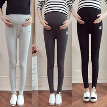  Pregnant women leggings trousers spring and autumn belly pants Korean fashion spring thin thick velvet maternity clothes winter