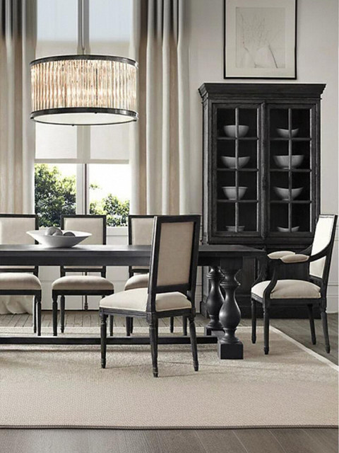 American country retro old glass door storage cabinet French oak world lock full wall bookcase bookcase display cabinet