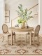 American country retro solid wood dining table and chair combination French home round dining table restaurant stretchable round dining table