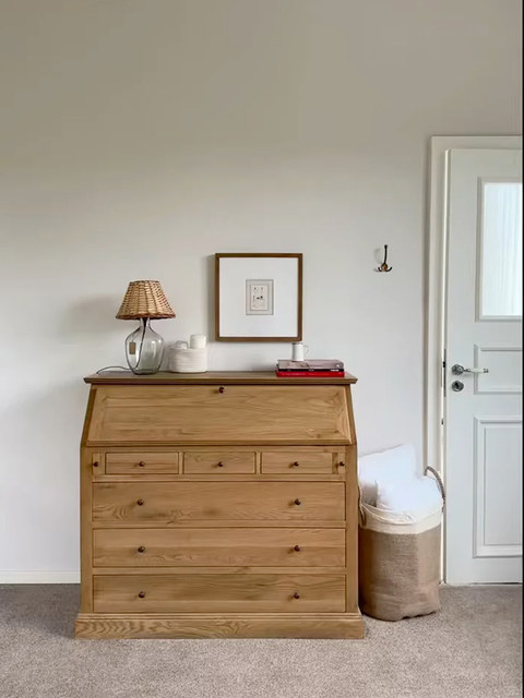 American country retro oak desk French folding bedroom solid wood cupboard home flip dresser desk