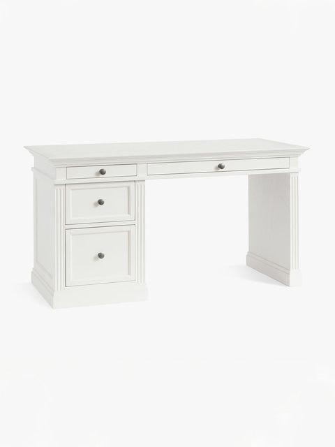 American country retro distressed solid wood desk French high-end oak computer desk simple writing desk office desk