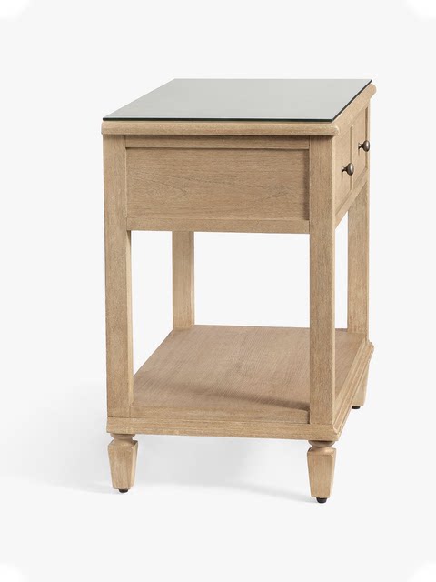 Export foreign trade American country style retro solid wood bedside table French neoclassical oak bedroom bedside table chest