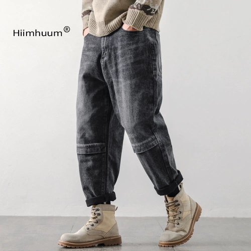 Ретро приталенные джинсы, комбинезон, штаны для отдыха, осенние, в американском стиле, свободный крой