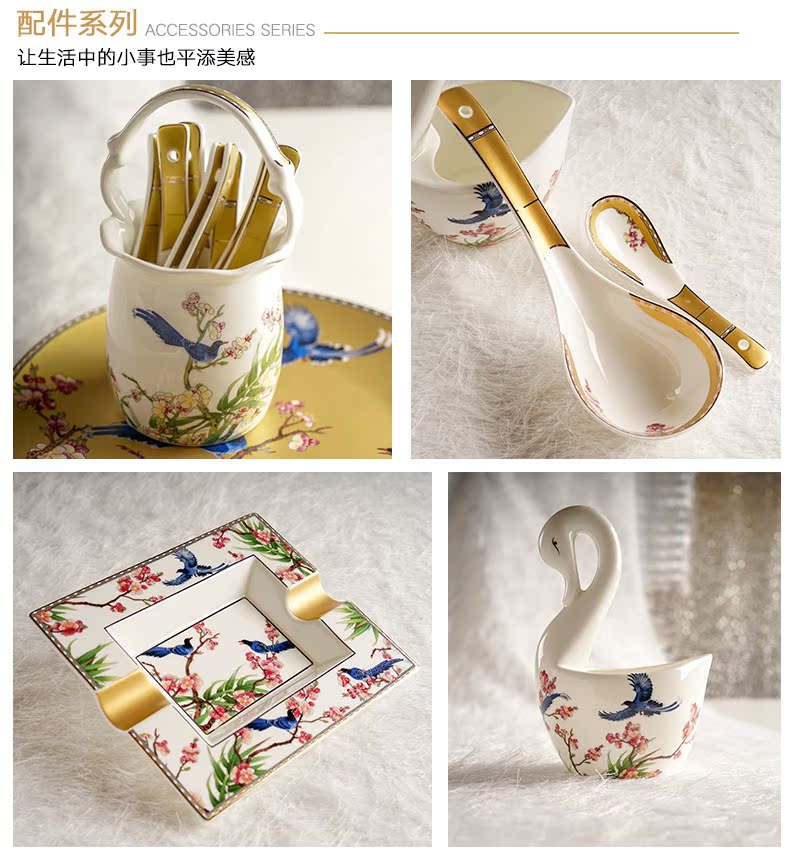 Yao hua ipads porcelain tableware suit to use chopsticks dishes hotel dishes covers household of Chinese style simple gift porcelain bowl