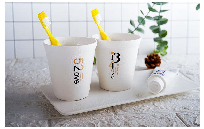 Yao hua ceramic wash gargle koubei household brush my teeth cup creative lovely YaGang cup suit to toothbrush a cup