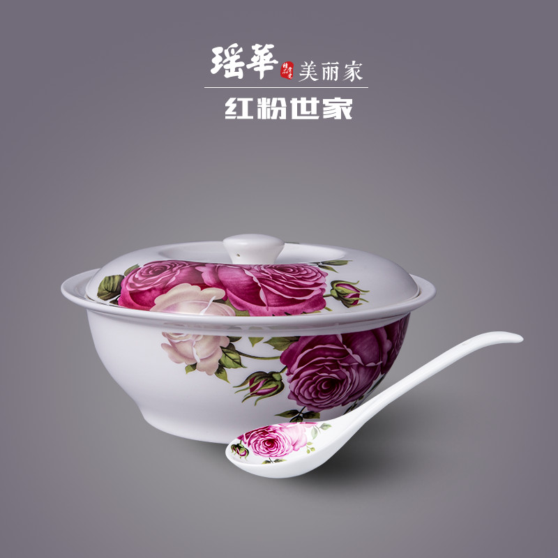 Yao hua 56 skull porcelain tableware suit ceramic Korean dishes spoon dishes suit with a gift