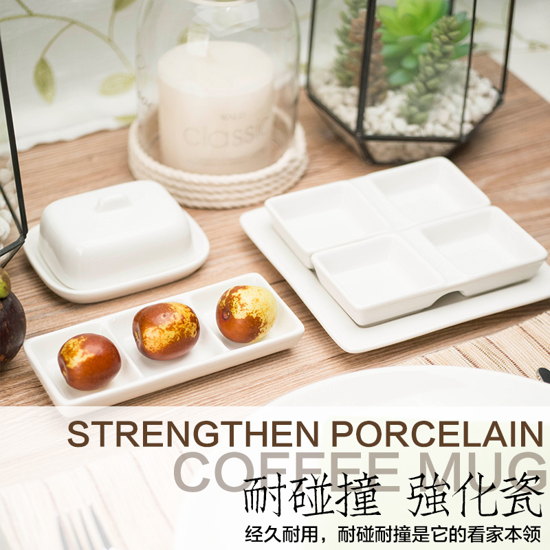 Yao hua taste disc ceramic reinforced porcelain Japanese three appetizing dish of two soy sauce dish dish dish suits for hotel tableware