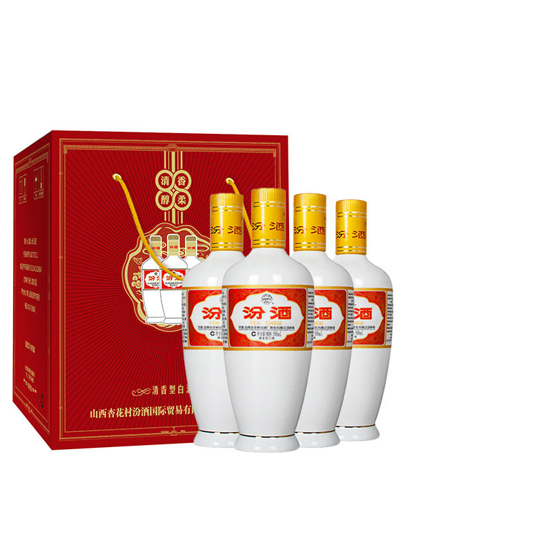 汾酒53度出口瓷瓶汾酒500mlX4高度清香型白酒4瓶装评价- 淘宝网