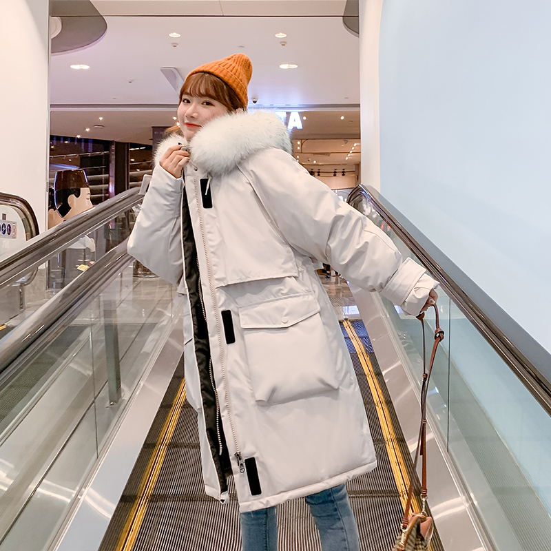 冬季2019新款羽绒棉服oversize宽松加厚衣INS港风潮中长款女外套