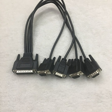 3G-модем db37-db9线缆 一转四（1转4）串口 1托4多串口卡线1托4线