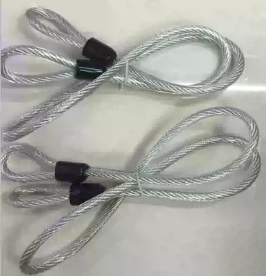 304 steel wire rope finished stainless steel wire thread thickened double-headed steel wire rope rubber-coated steel wire thread 1 2 meters