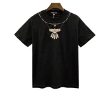 Брендовая бирюзовая этническая летняя футболка для влюбленных, европейский стиль, этнический стиль, с вышивкой, короткий рукав