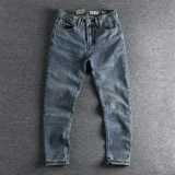 Классические синие джинсы, штаны, свободный прямой крой