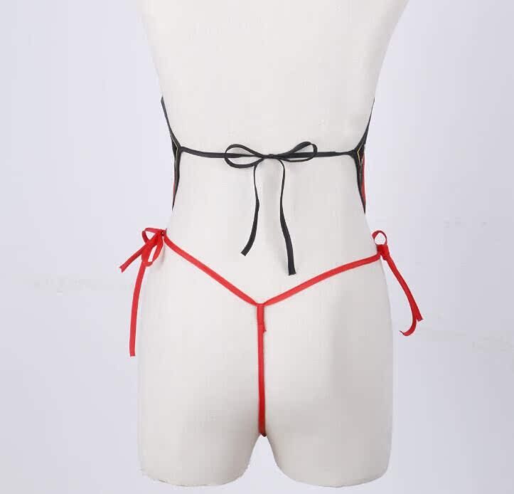 Màu đỏ người lớn tạp dề phụ nữ phong cách quốc gia thêu đồ lót gợi cảm quyến rũ mặc đồ ngủ đẹp