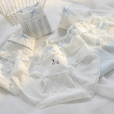 Girls' Underwear for Development Period, Pure Cotton for 12-Year-Old Girls, Junior High School Students, All-Cotton A-Class Girls' Triangle Briefs — 6