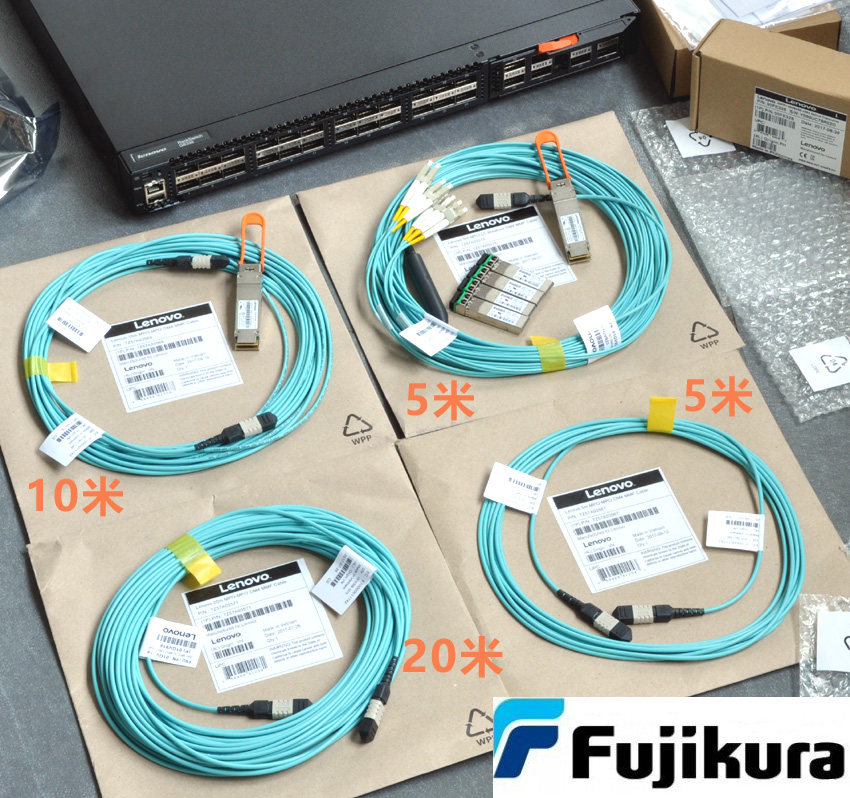Fujikura 40G 100G MPO-MPO-LC OM4 switch 12 core fiber jumper
