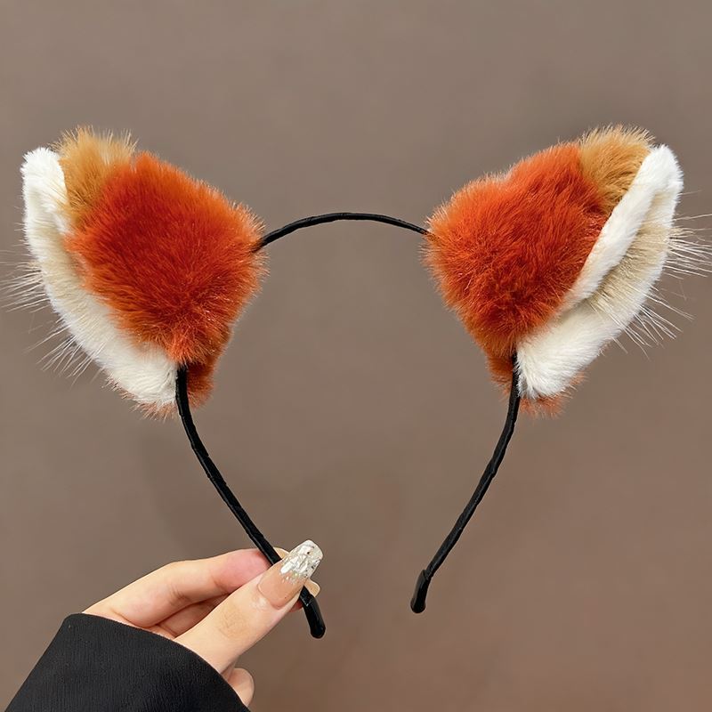 New Nick Fox Ear Headband Plush Cat Ear Headwear Cute Cos Girl Comic Exhibition Party Fox Headband