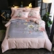 Nguyên Đán ròng đỏ bông denim khăn trải giường bông chăn 1.8m dệt đôi giường mùa đông - Bộ đồ giường bốn mảnh