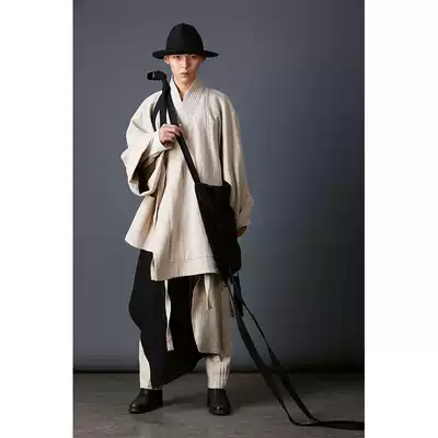 VAPOURBLUE niche original dark tassel texture hemp material deformation structure shoulder shoulder bag