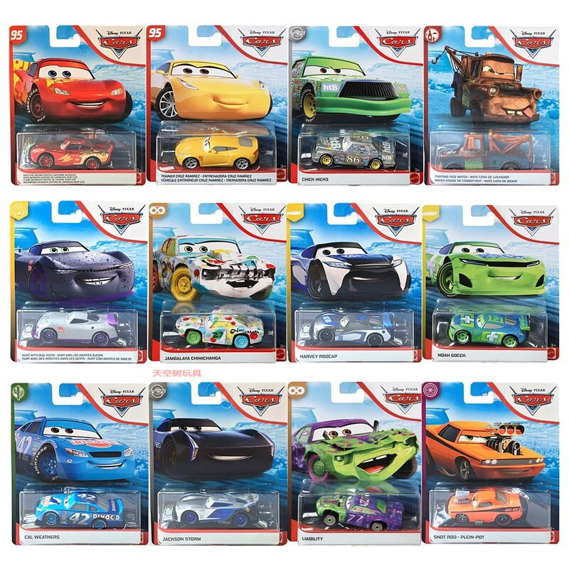Cars Toy Car Set: Lightning Mcqueen, Mater, Cruz Ramirez, New Design Racing Cars, Crash Car Gang, Boys' Alloy Racing Car Models