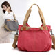 Kvky Korean version of casual contrast canvas bag
