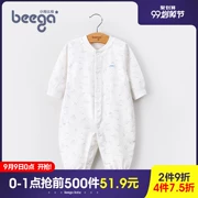 Puppy Bigger Quần áo sơ sinh 0-3 tháng cho bé váy dài tay cotton 6 bé thân mùa xuân và thu 1-2 tuổi - Áo liền quần