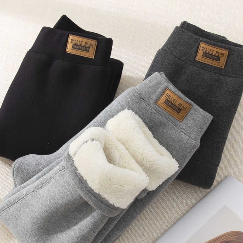 Extra-thick Girl Beats Bottom Pants Plus Cashmere Children Pants Autumn Winter Exterior Wearing Winter Style Thickened Baby Boy-Taobao