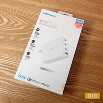 Momax 100W portable 4-port charger GaN gallium nitride PD3 0 fast charging Apple Huawei Nintendo
