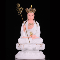 Jizo King Buddha Statue Whole Hall Buddha Statue Jiuhua Mountain Jizo Bodhisattva statue White marble home worship ornaments