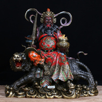 16-inch bronze color riding tiger Wu God of Wealth God in the middle of the road Wealth God Zhao Gongming ornaments Wangcai Town House