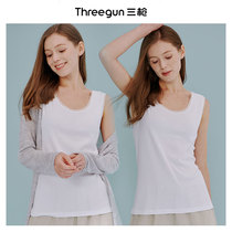 2 three-gun vest womens sling autumn and winter skin-soothing cotton rib elastic warm base inside the back of the heart female comfort