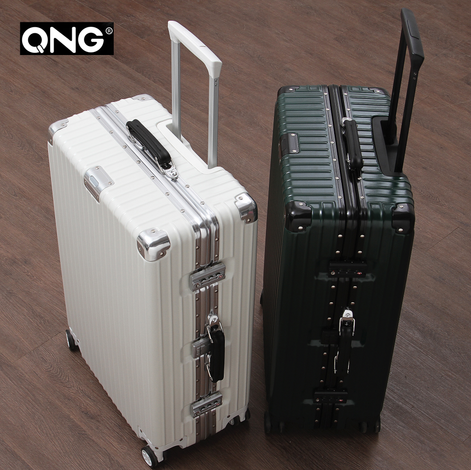 Aluminum frame pull rod box suitcase male 20 inch wheel aluminum frame strong durable thickness 24 inch password travel bag woman