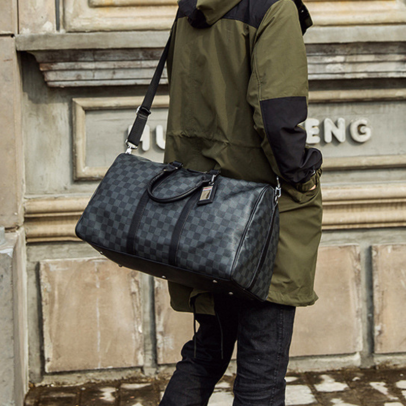 European And European Fashion Great Capacity Fitness Carry-on Leather Satchel Short Business Casual Luggage Bag Genuine Leather Travel Bag Men-Taobao