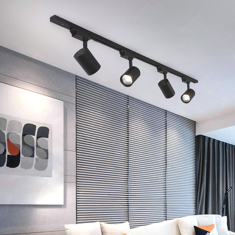 Track light led living room spotlight clothing store commercial spotlight super bright shop COB rail type background wall ceiling light