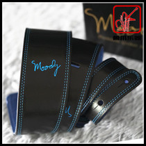 (Animal Claws in Stock) American Handmade Moody Guitar Bass Bass Leather Straps 6 10cm Black Blue