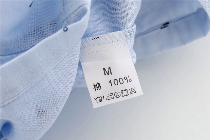 Bộ đồ ngủ cotton gạc Nhật Bản cho nam mùa xuân và mùa thu quần dài tay cotton phục vụ nhà phù hợp với mùa hè phần mỏng lỏng kích thước lớn