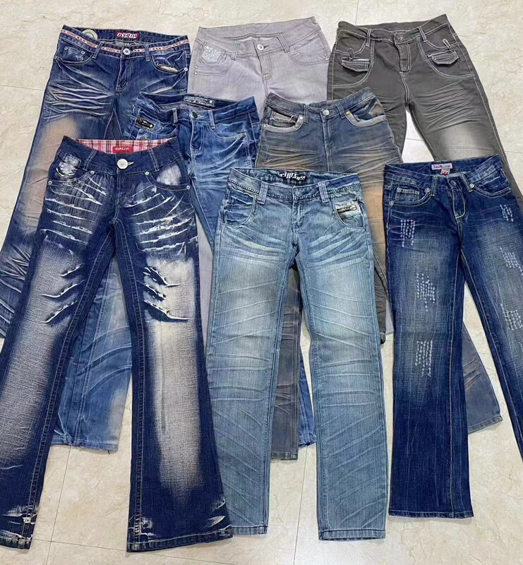Vintage Low-Waisted Spring/Summer Retro Versatile Denim Straight-Leg Flared Pants 49 Vintage Low-Waisted Spring/Summer Retro Versatile Denim Straight-Leg Flared Pants 49