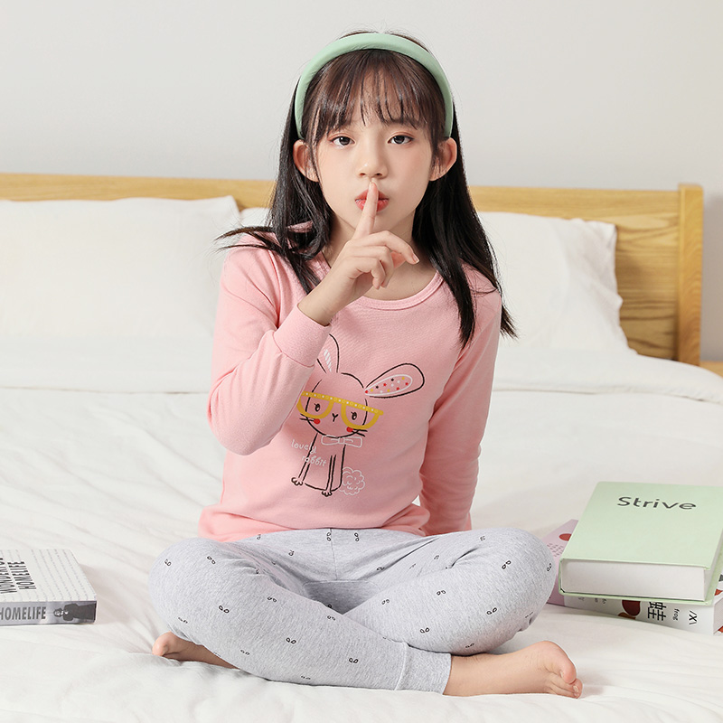 Children's underwear set of pure cotton girl autumn clothes sanitary pants Two sets of girls CUHK Scout cotton spring and autumn thin pyjamas