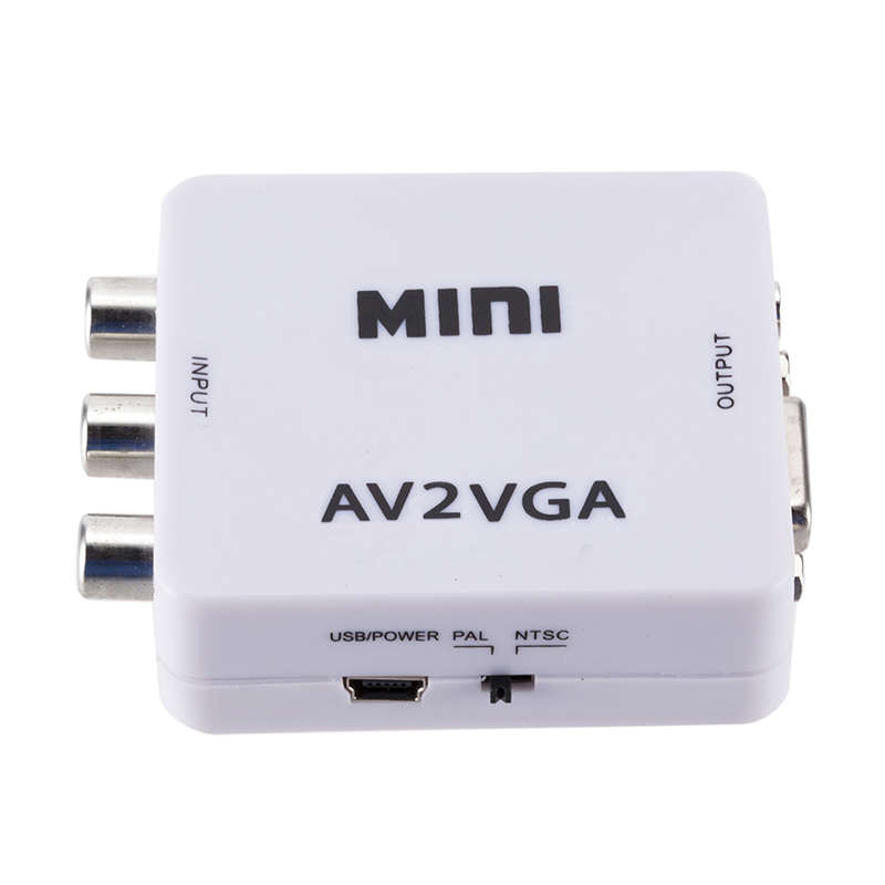 Video chuyển đổi AV sang VGA hộp set-top để theo dõi màn hình chuyển đổi màn hình bật vga xem TV - TV tivi 70 inch
