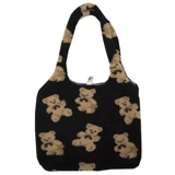 Сумка через плечо, бархатный жилет, с медвежатами, плюшевая