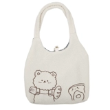 Мультяшный картхолдер, брендовая сумка через плечо, с вышивкой, с медвежатами, Южная Корея