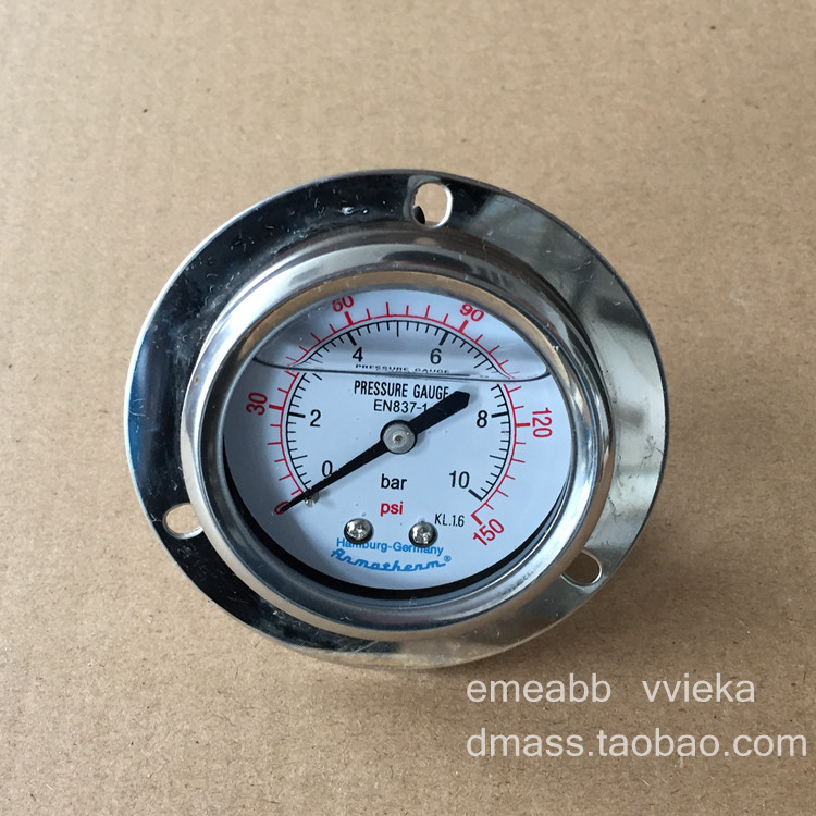 Buy En8311 Axial earthquakeresistant pressure gauge 010bar hydraulic