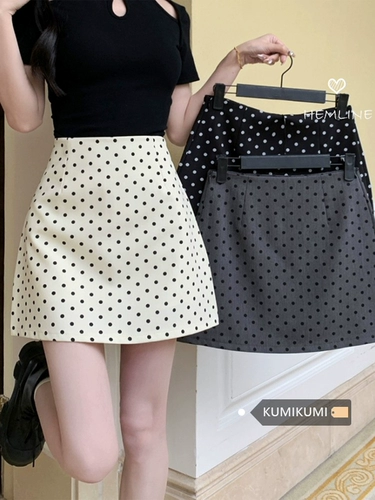 Белая черная цветная осенняя юбка для отдыха, костюм, мини-юбка, с акцентом на бедрах, высокая талия