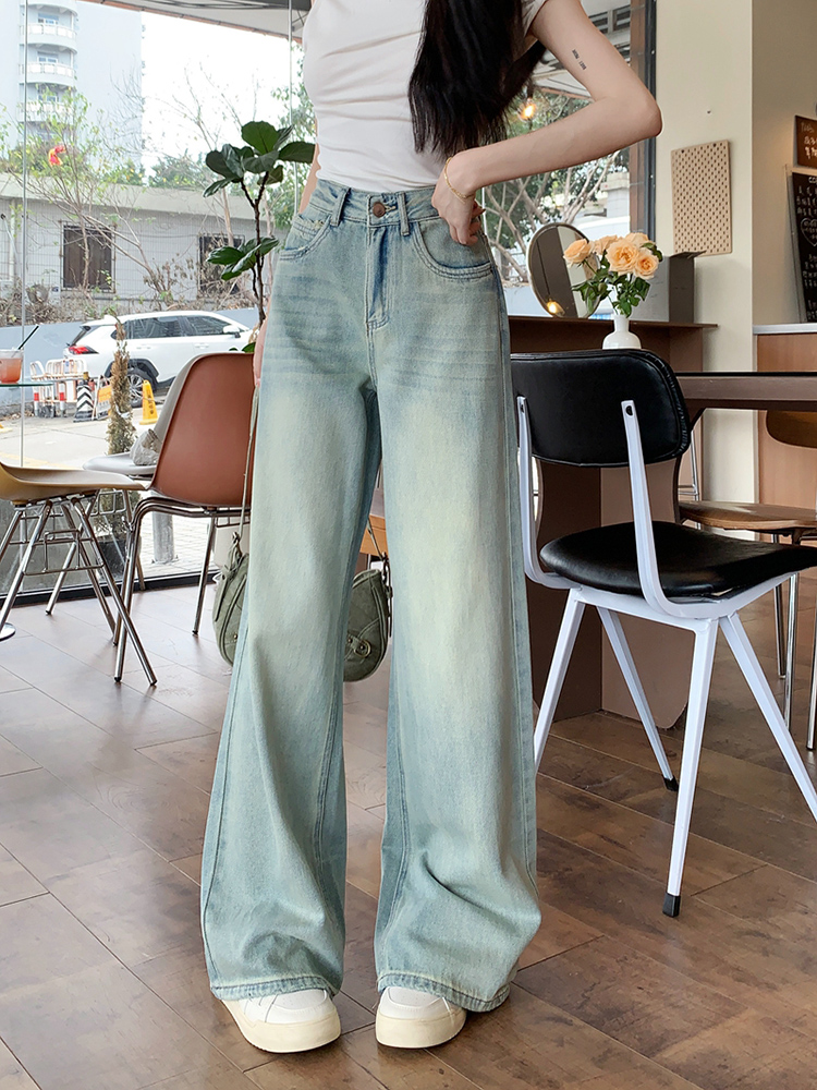 Quần Jean Nữ Ống Suông Lưng Cao – Denim Dày Dặn Đứng Form, Hack Dáng Chuẩn, Ống Rộng Che Khuyết Điểm Đùi To & Vòng Eo, Tôn Dáng Mọi Góc Nhìn