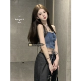 Короткая дизайнерская майка топ, топ без лямок, футболка без рукавов, тренд сезона