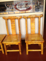 Golden nanmu back chair big leaf nan chair stool round feet square stool water ripple big leaf nan official hat chair special offer