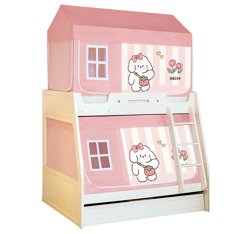 
Class A mother bed mosquito net 1.2m upper and lower bunk 1.5 trapezoidal household shading high and low bed prevent falling children 0.9 students