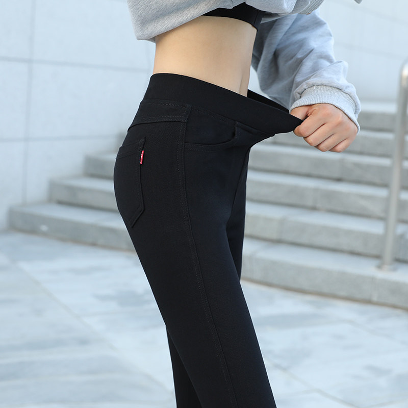 Inside lap pants female outside wearing summer thin section tightness high waist and small sub 80% 90% magic small foot display slim pencil pants